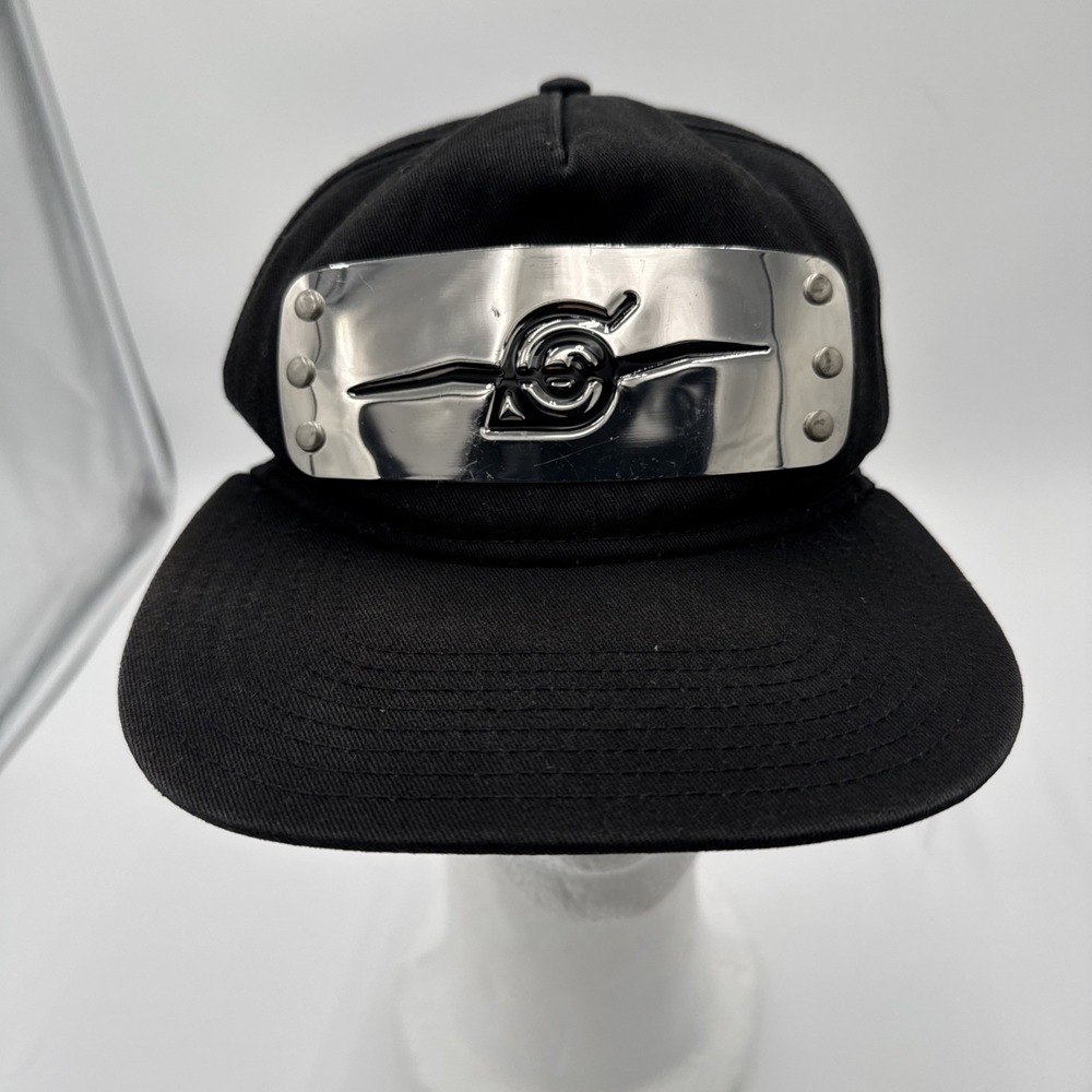 Naruto Shippuden Snapback Hat Cap Metal Band Hidden‎ Leaf Logo Ripple Junction